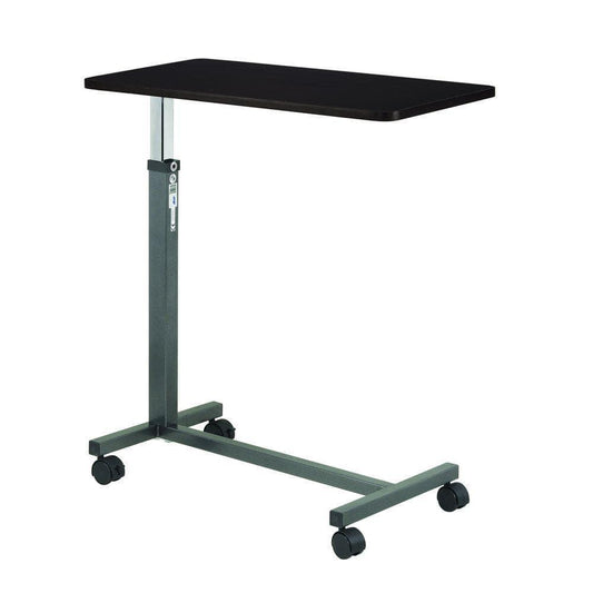 Overbed Table Tray Rolling Hospital Bed Nontilt Adjustable Height Food Cart Desk