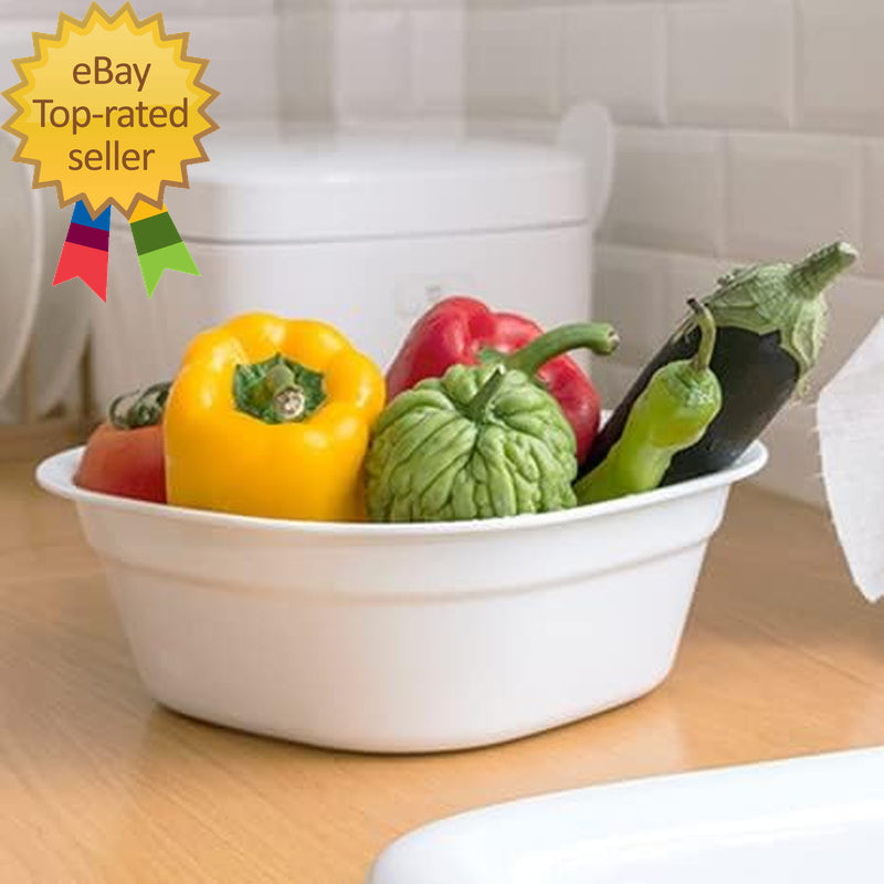 6 Pack Wash Basins, Rectangular Plastic Hospital Bedside Soaking Tub