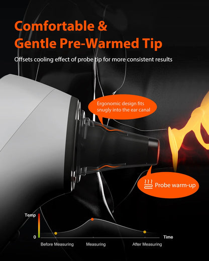 PT5 Digital Ear Thermometer for Babies, Toddlers, Kids, Adults. Baby Thermometer. Hyper Accuracy Infrared Sensor, Pre-Warmed Tip, Large Digits, Sturdy, All-In-One Kit for Home Travel