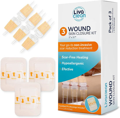 1 X 3 .7” ( 3 CT) Wound Closure Strips - Survival First Aid Kit - Zip