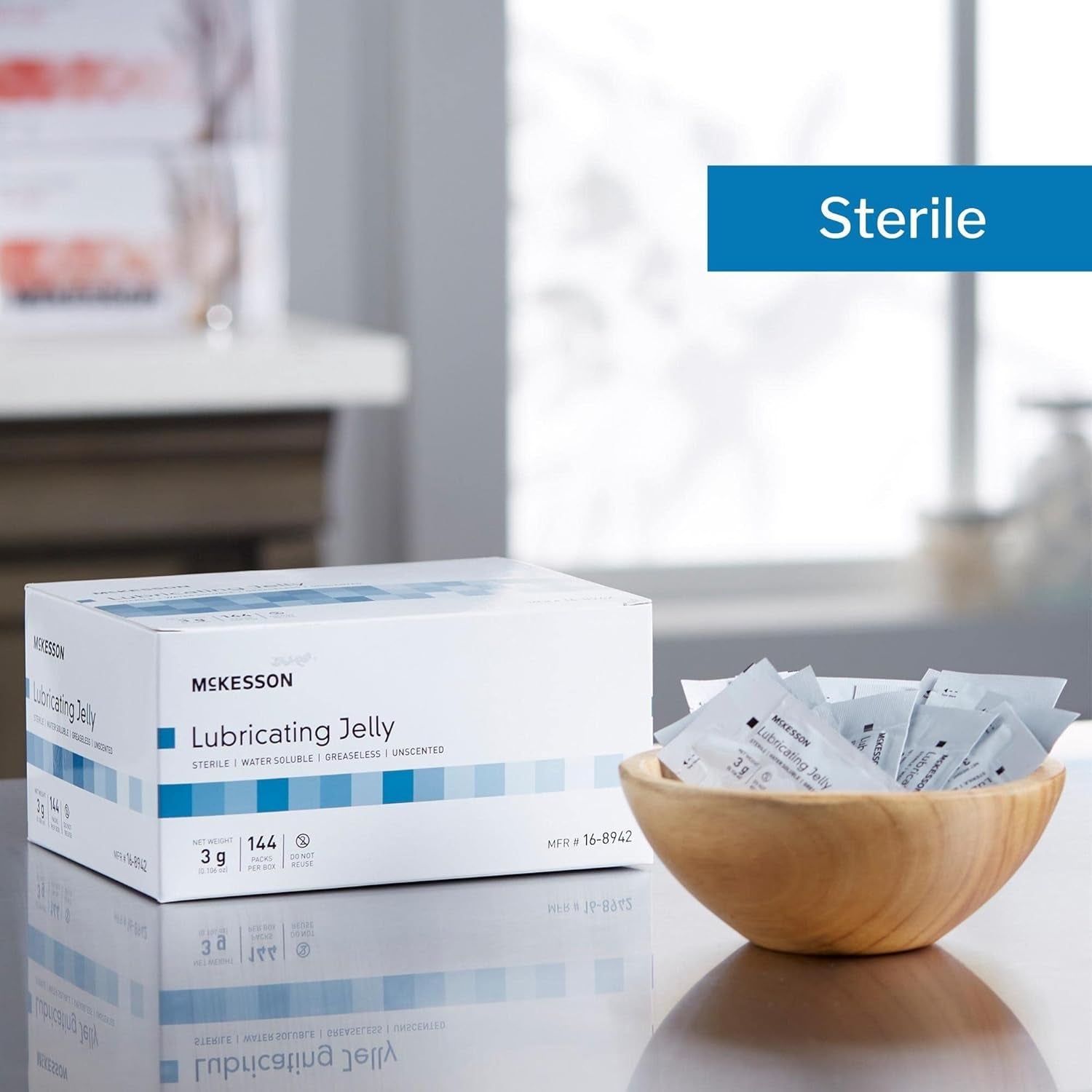 Lubricating Jelly, 3 G [144 Count] Water Based Non-Sticky Lube, Water Soluble Lubricant Gel - for Surgical, Medical, Personal – Sterile Individual Packets