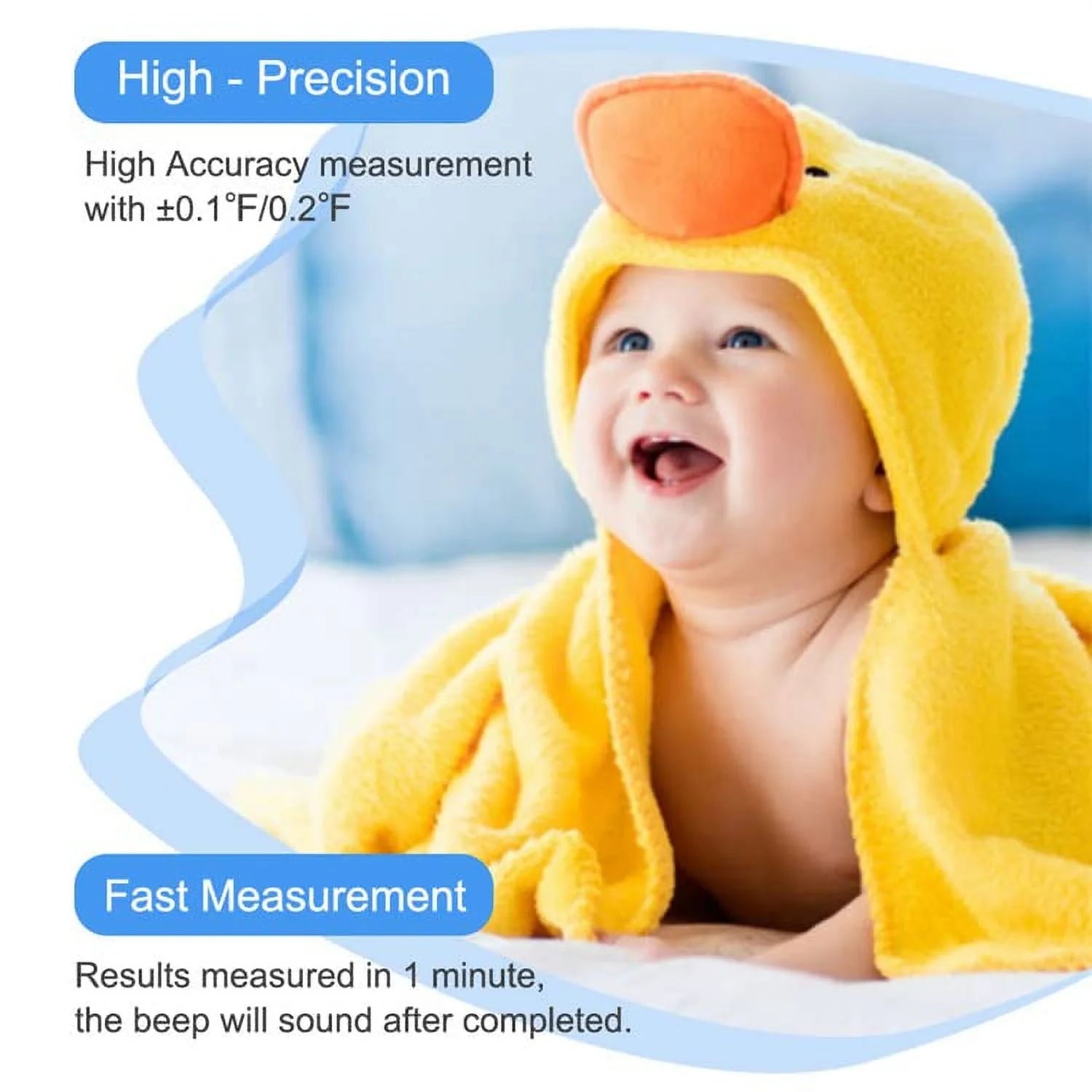 Digital Thermometer for Adults and Kids, Oral Thermometer for Fever Rectal Underarm Thermometer for Babies with Fever Alarm Medical Thermometer with C/F Switchable