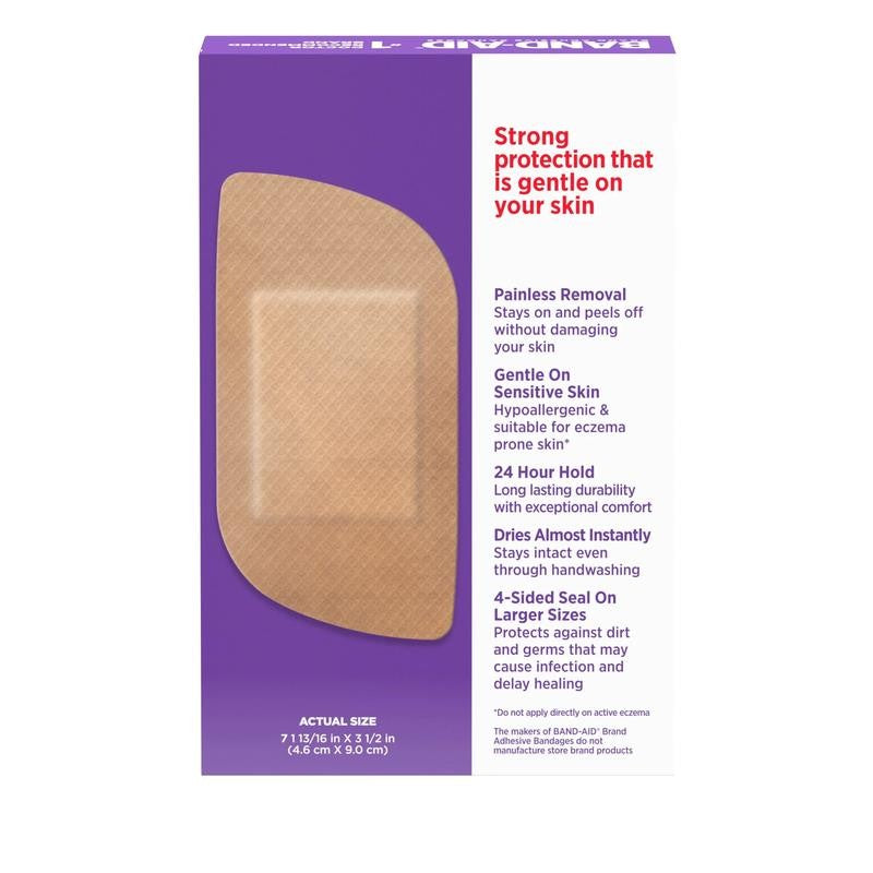Brand Adhesive Bandage for Sensitive Skin, Extra Large, 7 Ct
