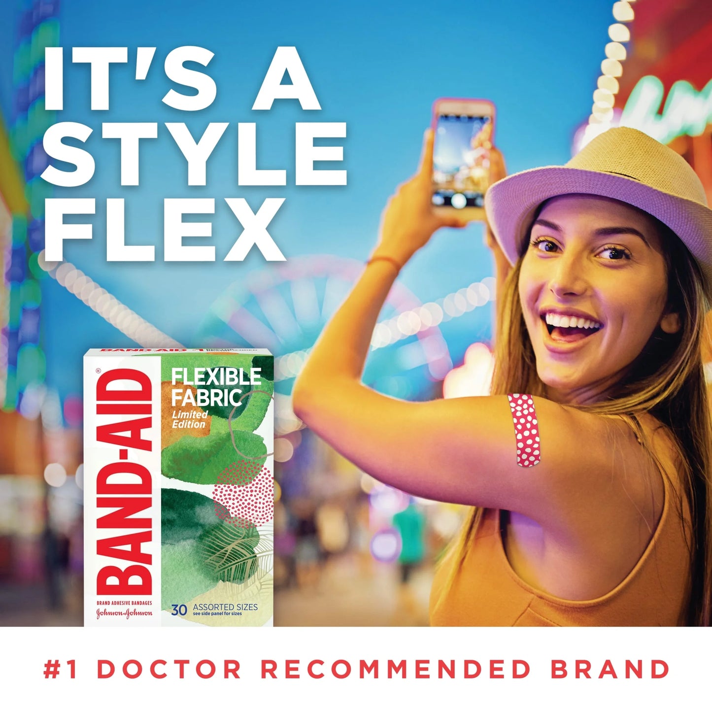 Brand Flexible Fabric Bandages, Forest, Assorted, 30 Count