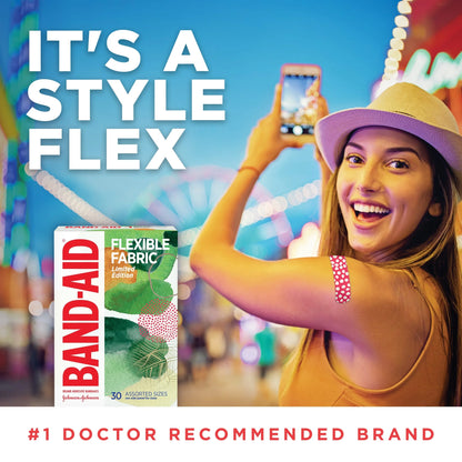 Brand Flexible Fabric Bandages, Forest, Assorted, 30 Count