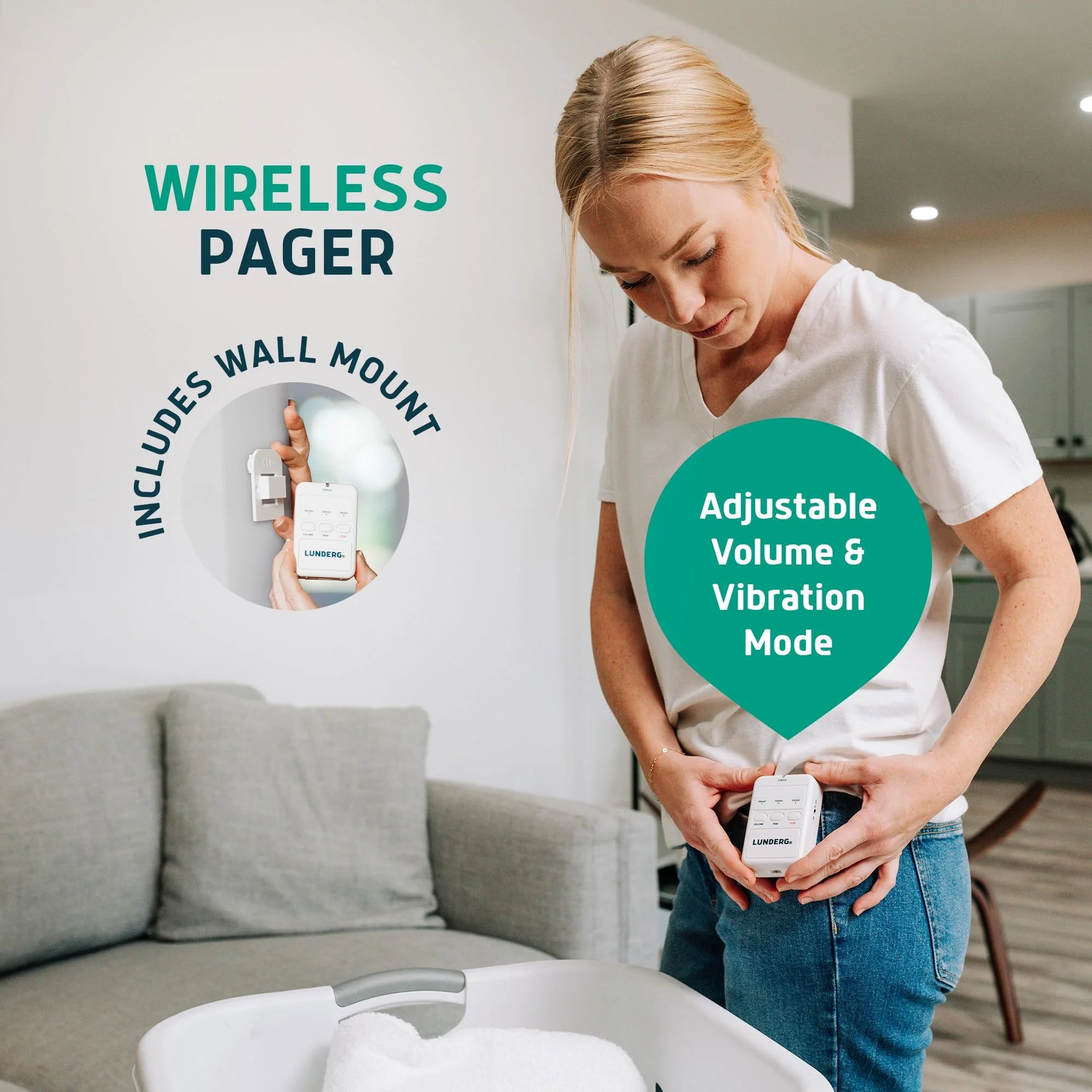 under Mattress Bed Alarm for Elderly Adults & Chair Alarm Set - Wireless Early-Alert Bed Pad, Chair Pad & Pager - Bed Alarms and Fall Prevention for Elderly and Dementia Patients
