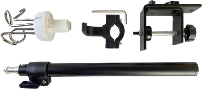 Portable IV Pole Stand, Foldable Adjustable IV Holder with 4 Hooks for Home Care