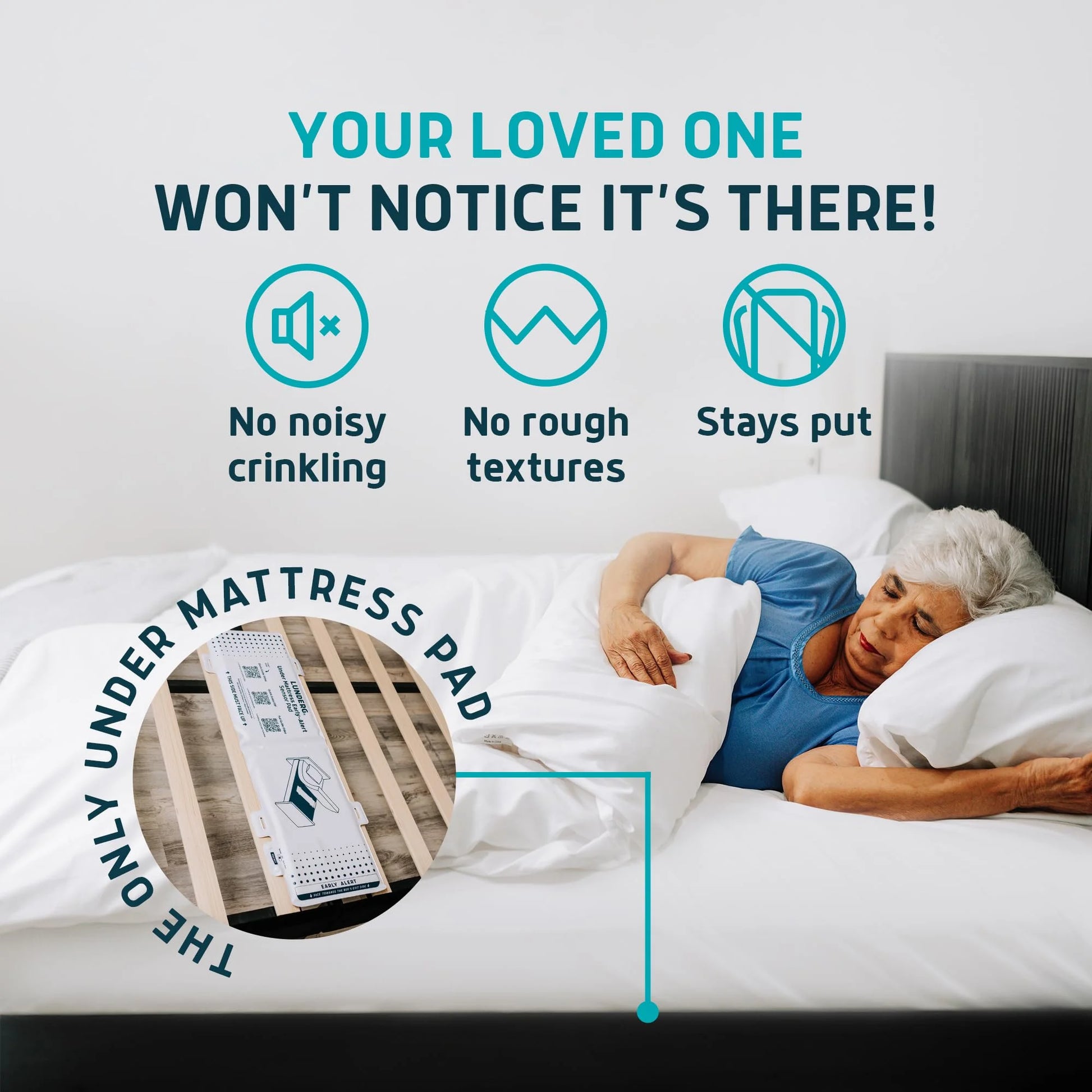under Mattress Bed Alarm for Elderly Adults & Chair Alarm Set - Wireless Early-Alert Bed Pad, Chair Pad & Pager - Bed Alarms and Fall Prevention for Elderly and Dementia Patients