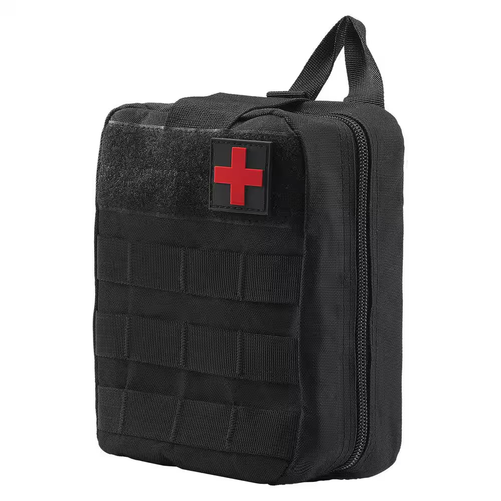 Survival First Aid Kit 250 Pieces 600 D Nylon Trauma First Aid Bag Survival Gear and Equipment Emergency Kits