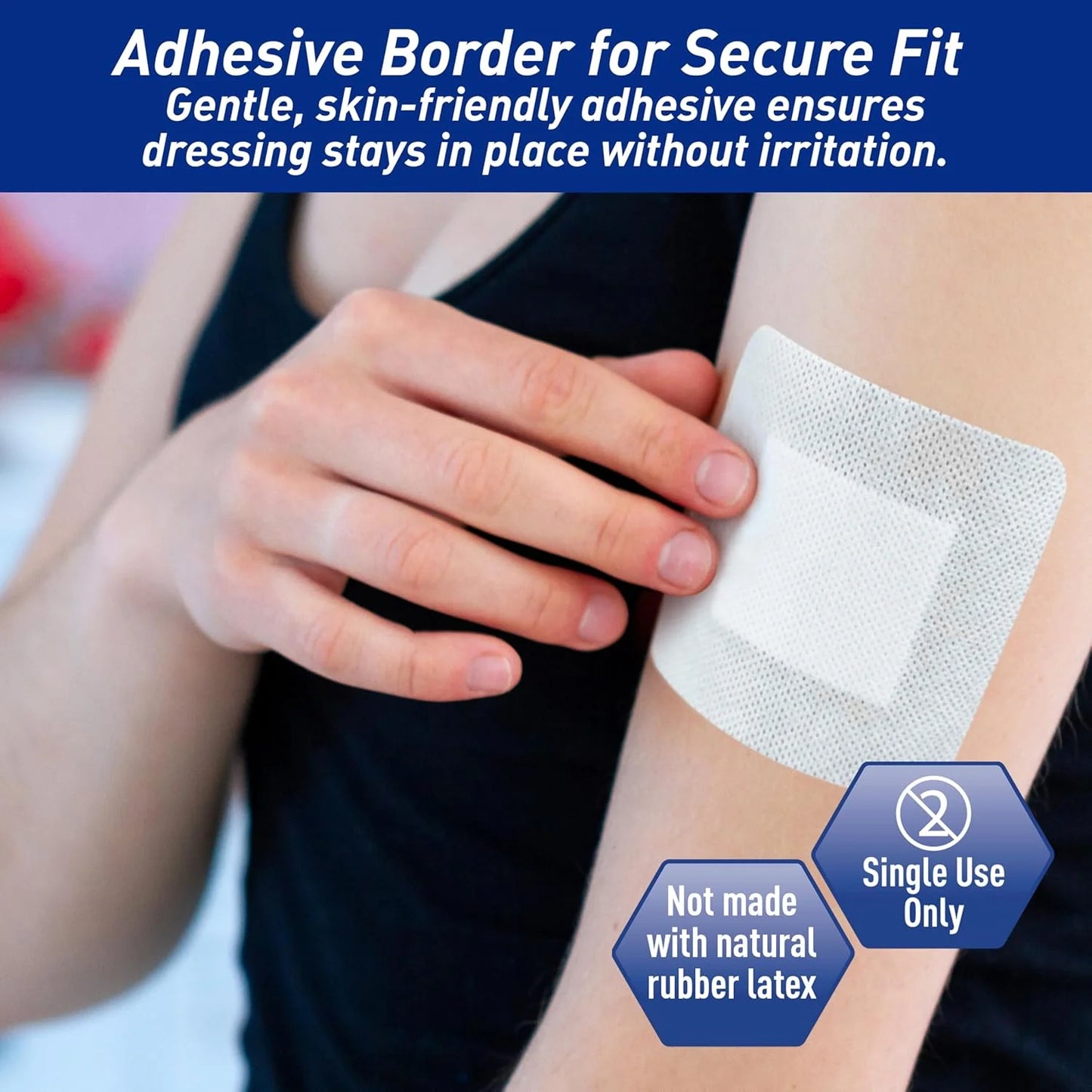 Bordered Gauze Island Dressing for Wounds First Aid Kit Supplies, 25-Pack