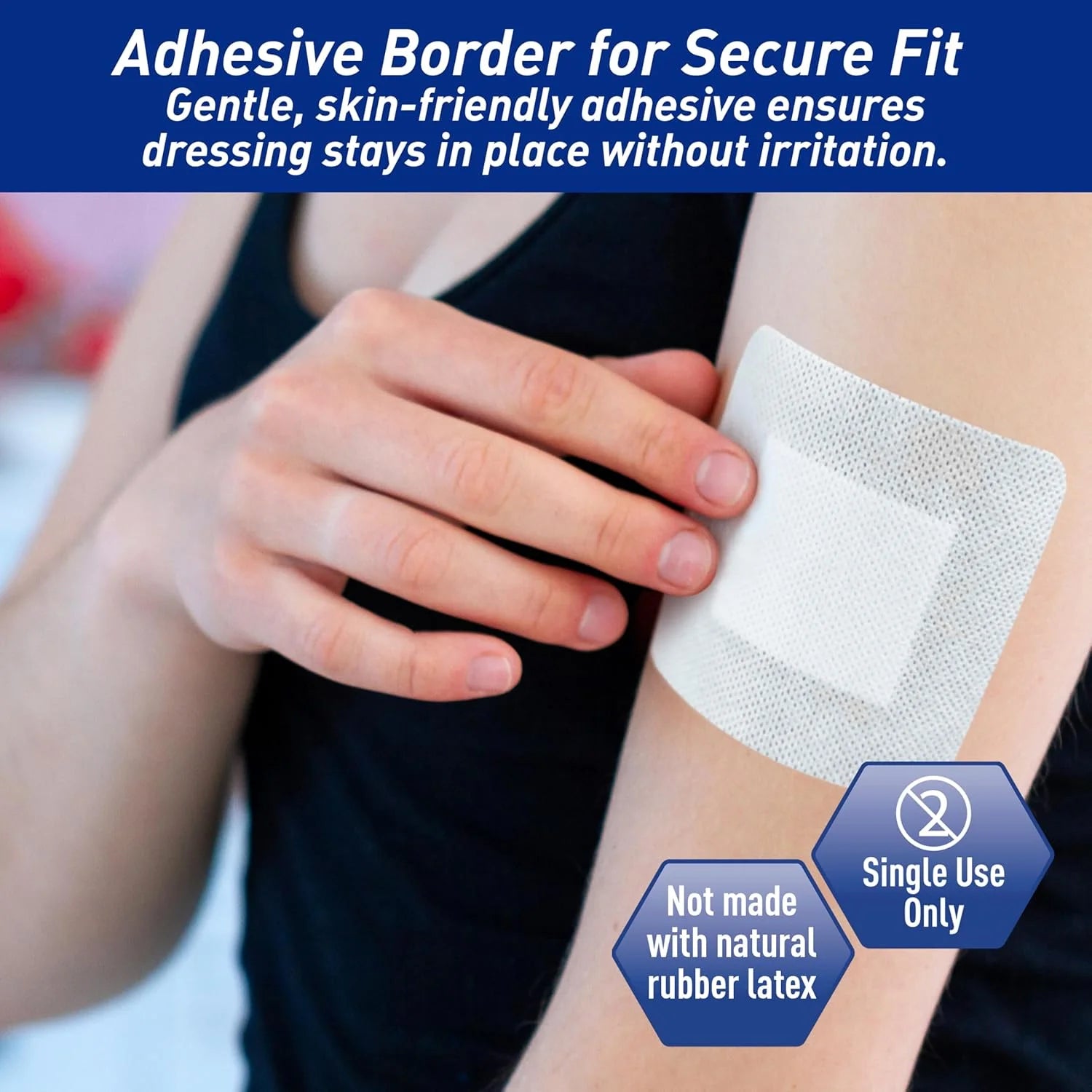 Bordered Gauze Island Dressing for Wounds First Aid Kit Supplies, 25-Pack