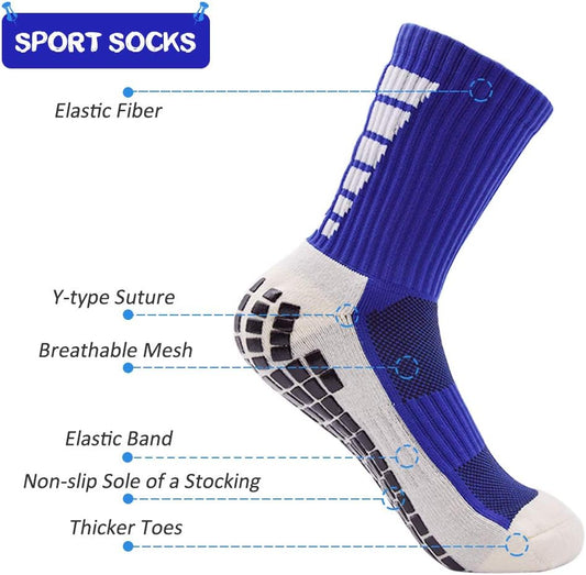 3 Pairs Non Slip Hospital Socks, anti Slip Non Skid Slipper Hospital Socks with Grips for Adults Men Women Elderly