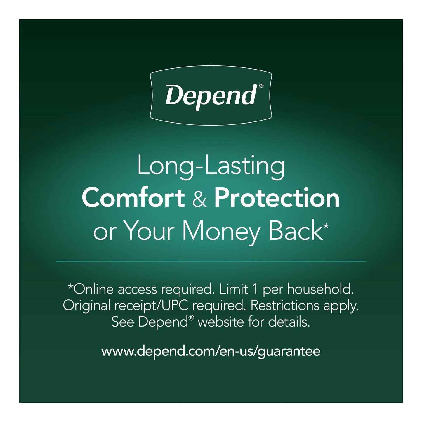 Night Defense Incontinence Underwear for Men, Adult Diapers, L, 22 Count