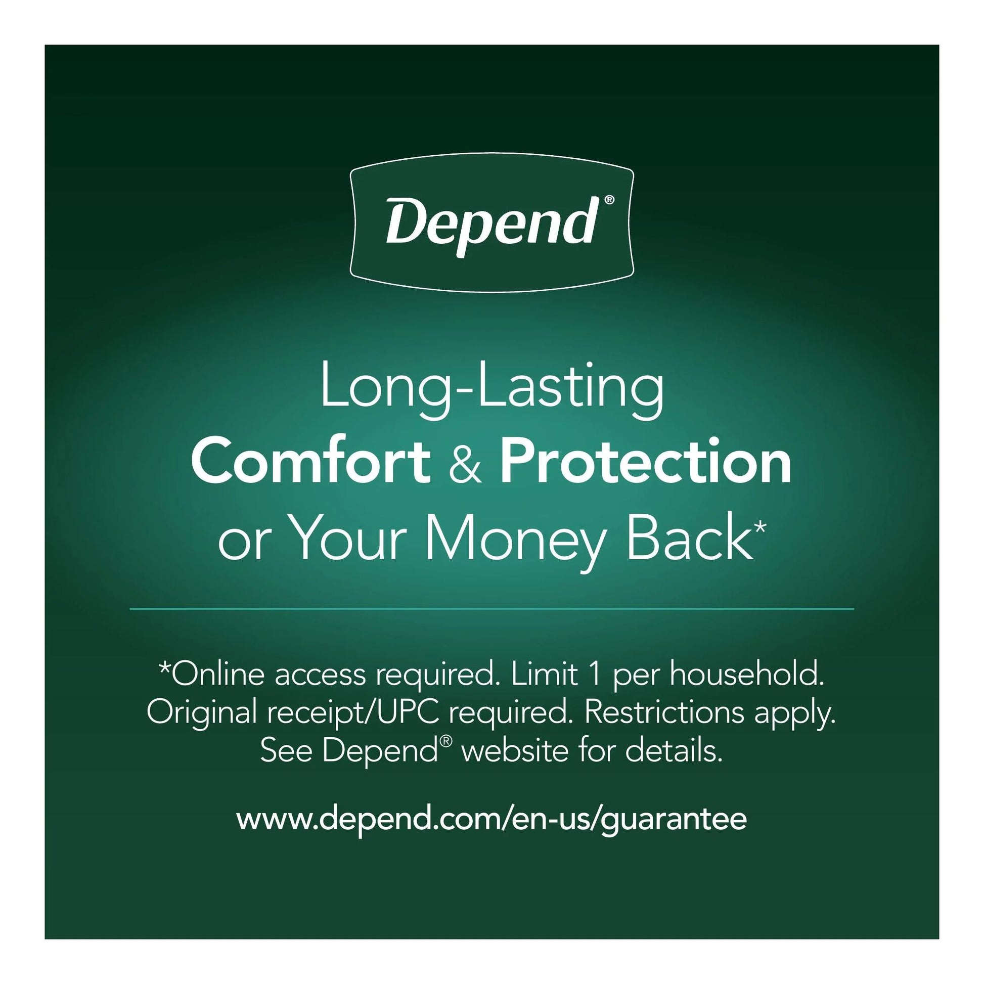 Night Defense Incontinence Underwear for Men, Adult Diapers, L, 22 Count