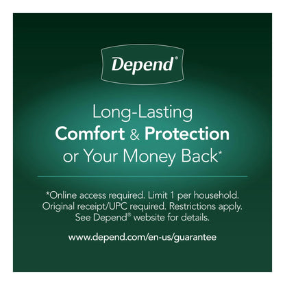 Night Defense Incontinence Underwear for Men, Adult Diapers, L, 22 Count