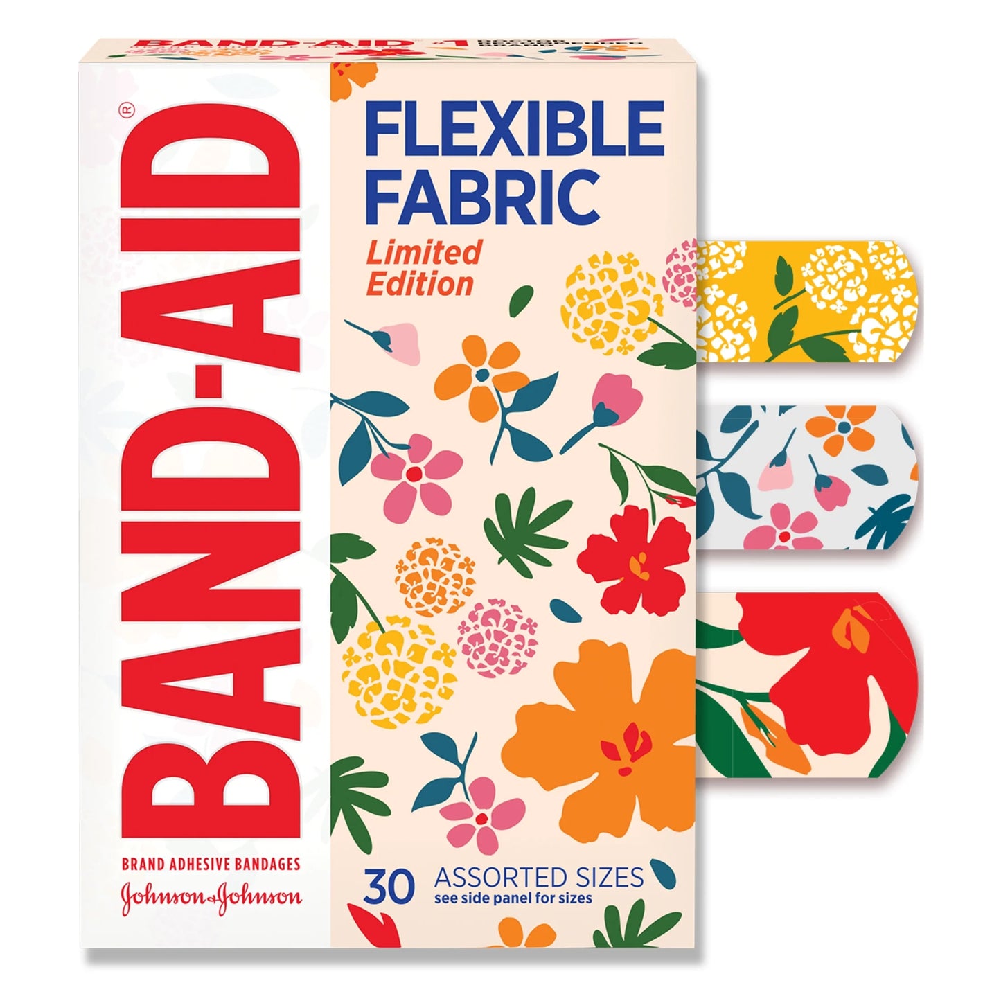Brand Flexible Fabric Bandages, Wildflower, Assorted, 30 Count