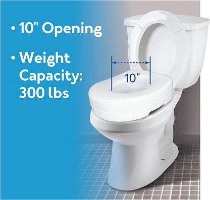 Toilet Seat Riser Adds 5 Inch of Height to Toilet Raised Toilet Seat