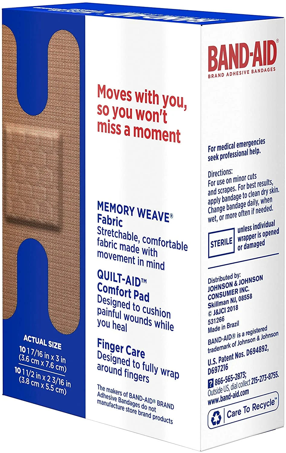 Flexible Fabric Bandages Knuckle & Fingertip 20 Each