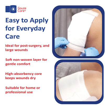 Abdominal Pads, 50 Count, 5"X9" Sterile, Extra Absorbent, Non-Stick, for Heavy Wounds and First Aid Kits