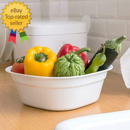 6 Pack Wash Basins, Rectangular Plastic Hospital Bedside Soaking Tub