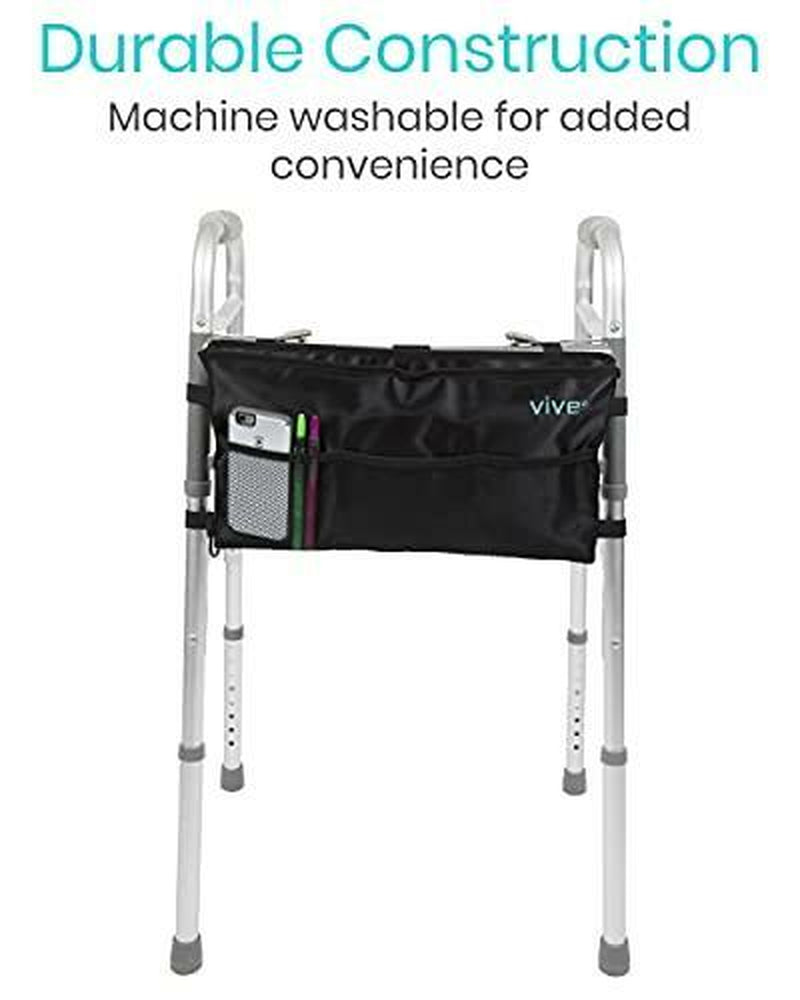 Vive Walker Bag - Water Resistant Accessory Basket Provides Hands Free Storage