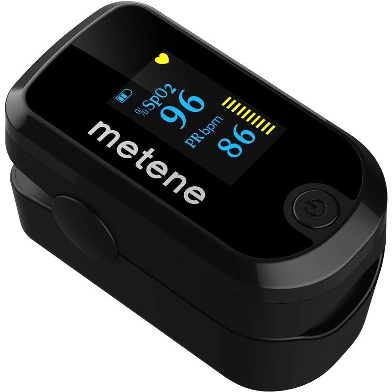 Pulse Oximeter Fingertip with Batteries & Lanyard, OLED Blood Oxygen Saturation