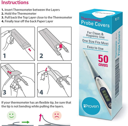 Oral and Rectal Thermometer + Probe Covers PC-111