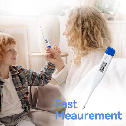 Digital Thermometer for Adults and Kids, Oral Thermometer for Fever Rectal Underarm Thermometer for Babies with Fever Alarm Medical Thermometer with C/F Switchable