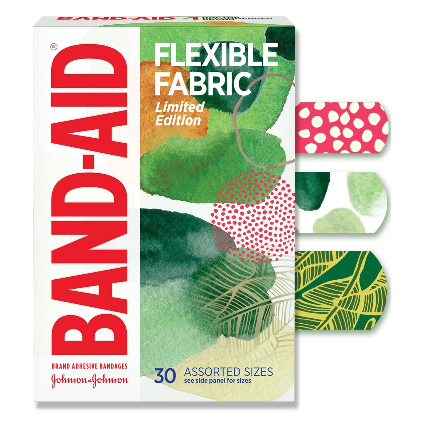 Brand Flexible Fabric Bandages, Forest, Assorted, 30 Count