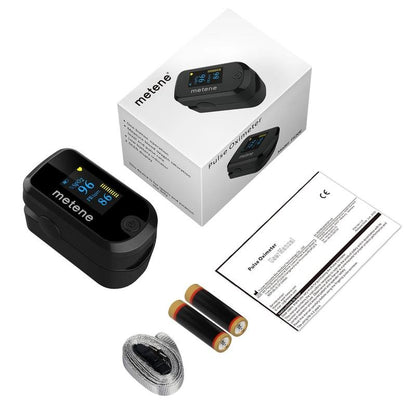 Pulse Oximeter Fingertip with Batteries & Lanyard, OLED Blood Oxygen Saturation