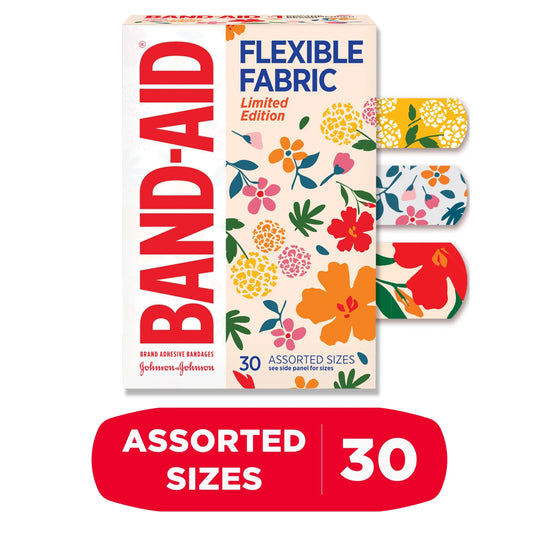 Brand Flexible Fabric Bandages, Wildflower, Assorted, 30 Count