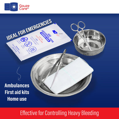 Abdominal Pads, 50 Count, 5"X9" Sterile, Extra Absorbent, Non-Stick, for Heavy Wounds and First Aid Kits