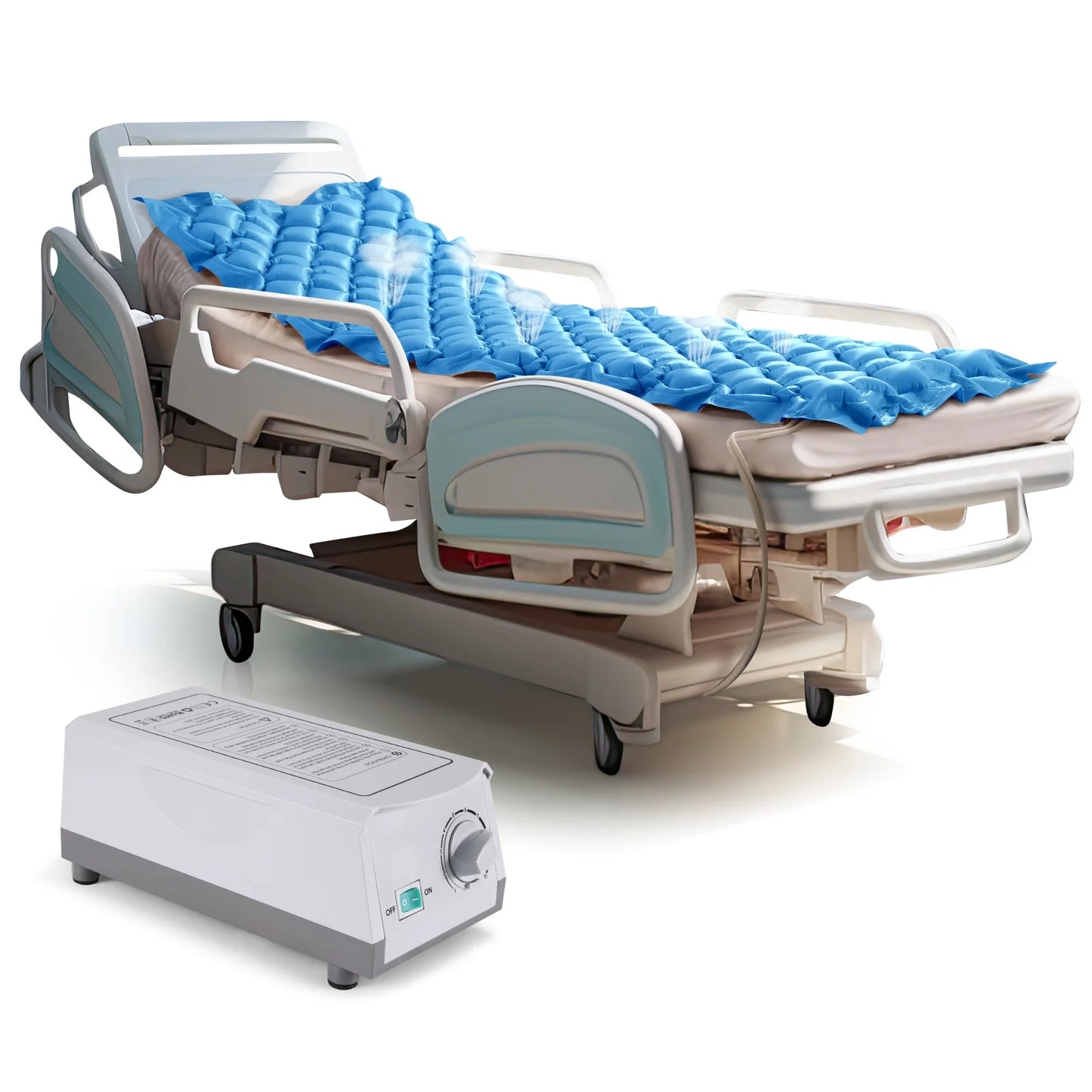 Alternating Air Pressure Mattress Pad, Medical Grade Relief Ulcer Bed Sores Air Mattress for Hospital Bed and Home Use