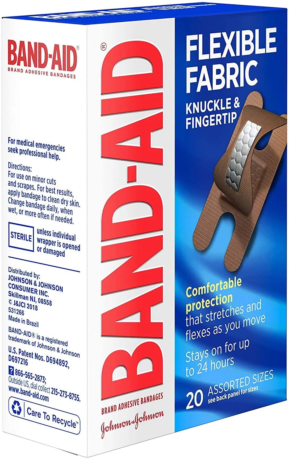 Flexible Fabric Bandages Knuckle & Fingertip 20 Each