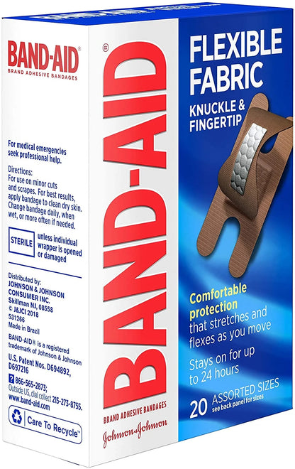 Flexible Fabric Bandages Knuckle & Fingertip 20 Each