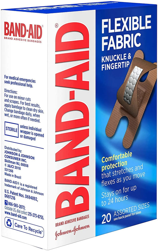 Flexible Fabric Bandages Knuckle & Fingertip 20 Each