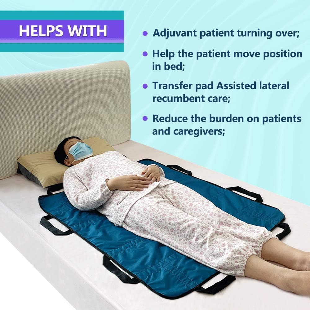 Bed Positioning Pad Transfer Board with Handles Draw Sheets for Hospital Bed Sli