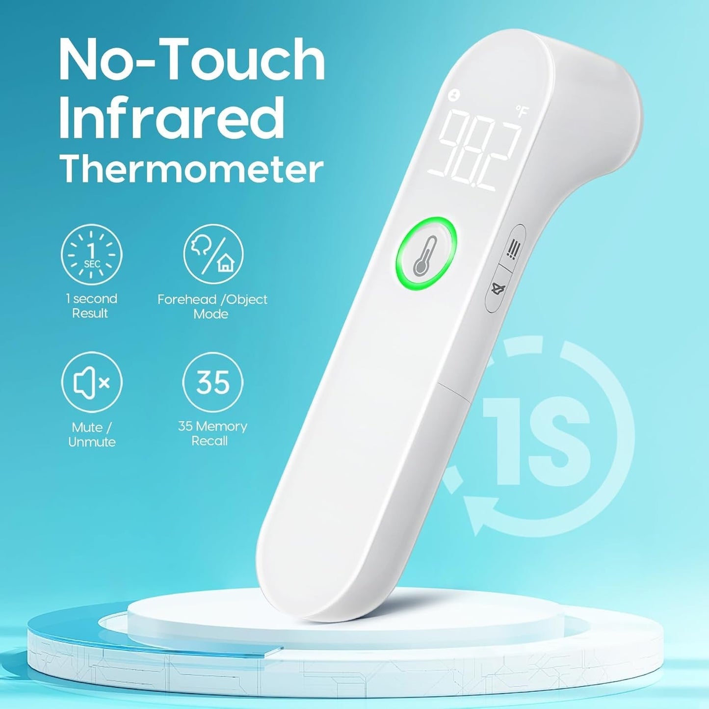 Basal Thermometer for Adults and Kids, Fast & Accurate with Fever Alert, Mute