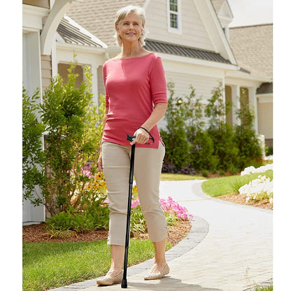 Probasics Black Folding Cane for Men and Women, Adjustable Foldable Walking Cane