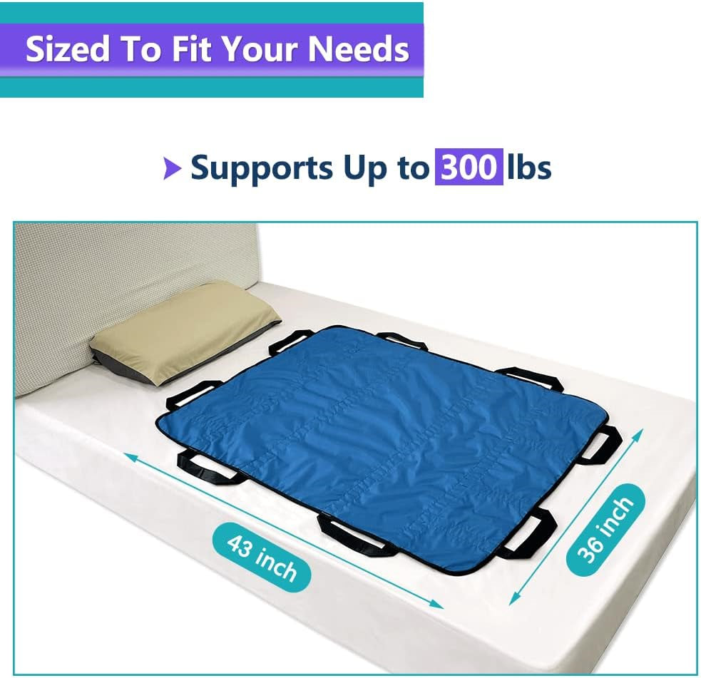 Bed Positioning Pad Transfer Board with Handles Draw Sheets for Hospital Bed Sli