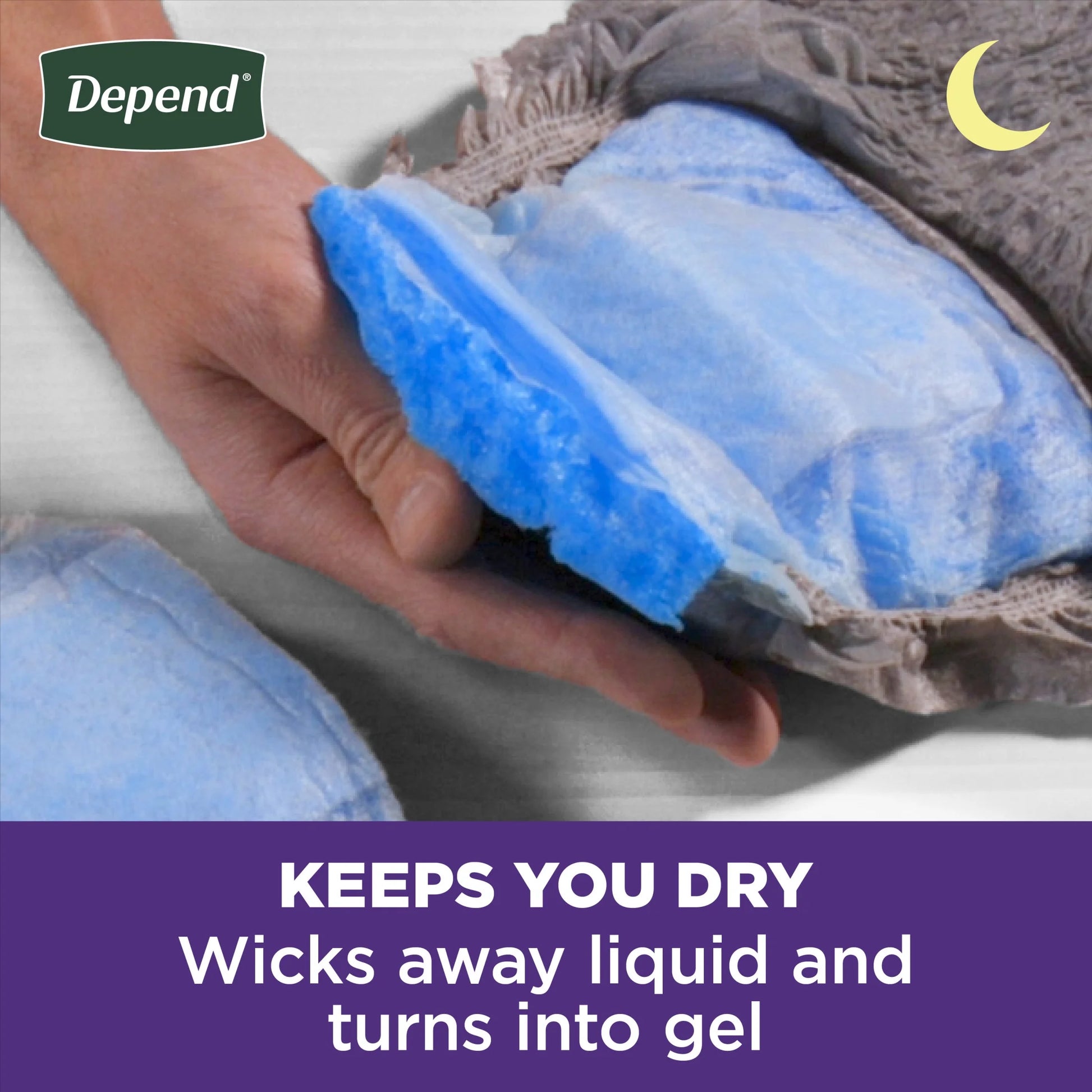 Night Defense Incontinence Underwear for Men, Adult Diapers, L, 22 Count