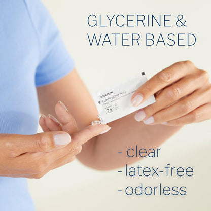 Lubricating Jelly, 3 G [144 Count] Water Based Non-Sticky Lube, Water Soluble Lubricant Gel - for Surgical, Medical, Personal – Sterile Individual Packets