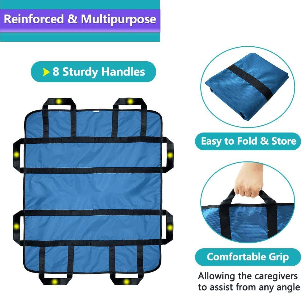 Bed Positioning Pad Transfer Board with Handles Draw Sheets for Hospital Bed Sli