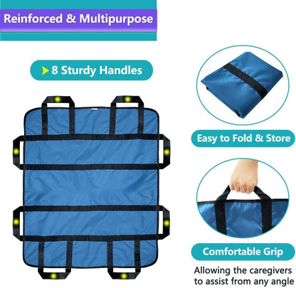 Bed Positioning Pad Transfer Board with Handles Draw Sheets for Hospital Bed Sli