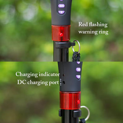 1Pcs Telescopic Folding Cane with Alarm LED Walking Trusty Sticks Cushionable Elder Crutches Elder Cane for Outdoor Travel