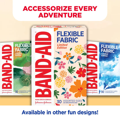 Brand Flexible Fabric Bandages, Wildflower, Assorted, 30 Count