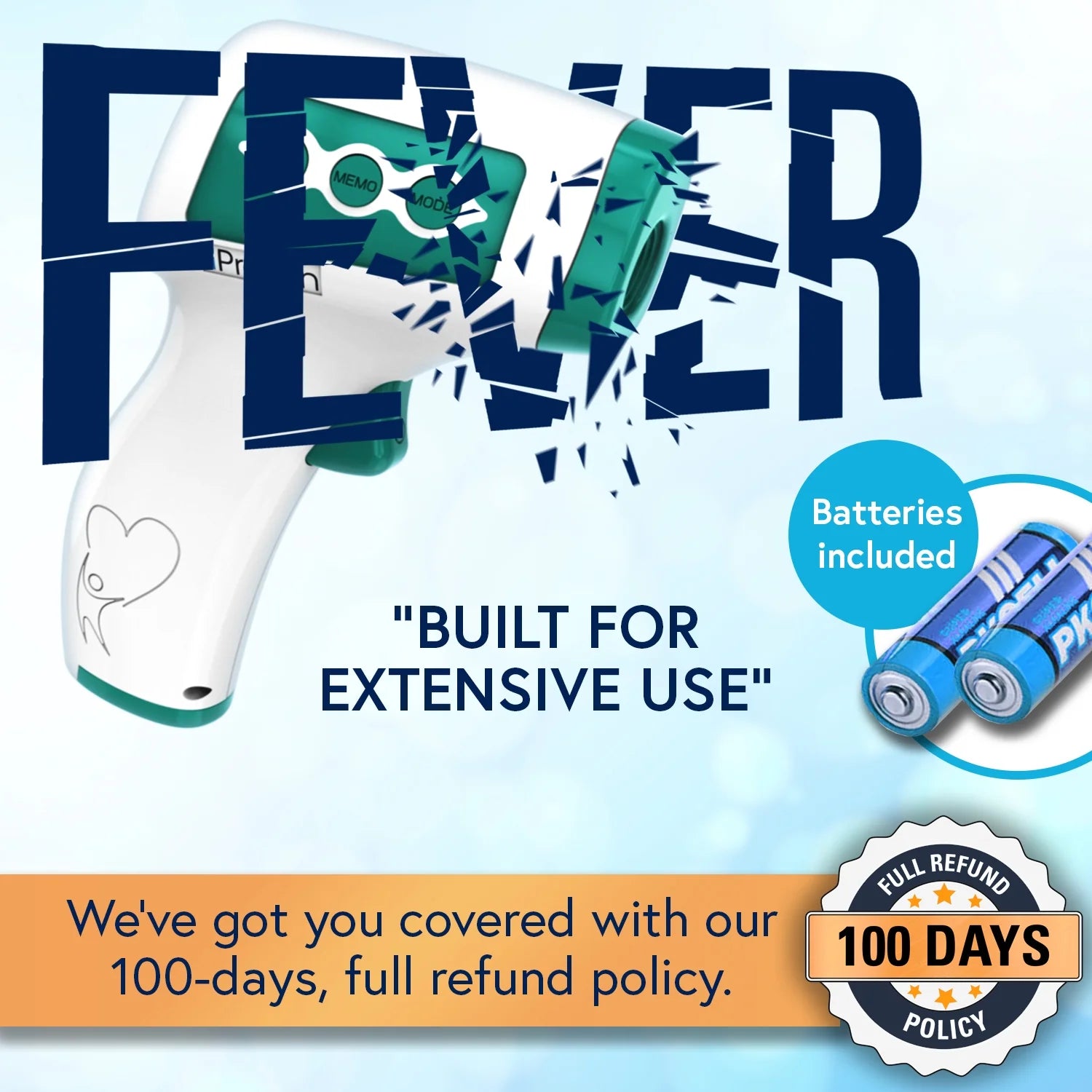 Non-Contact Forehead Thermometer for Adults with Object Mode and Fever Indicator NCT-978