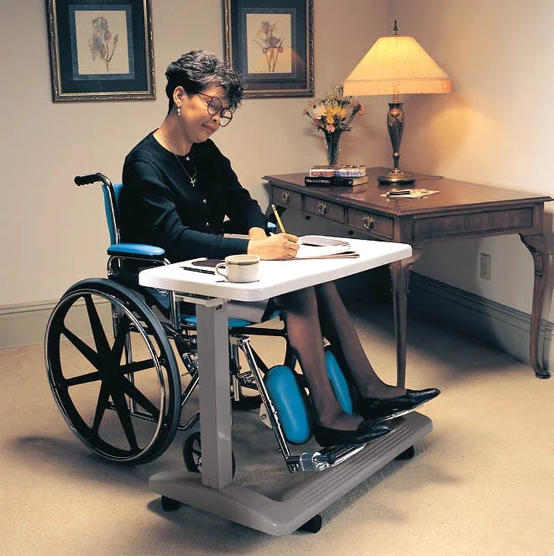 Adjustable Overbed Table with Wheels for Hospital and Home Use, Adjustable and Portable