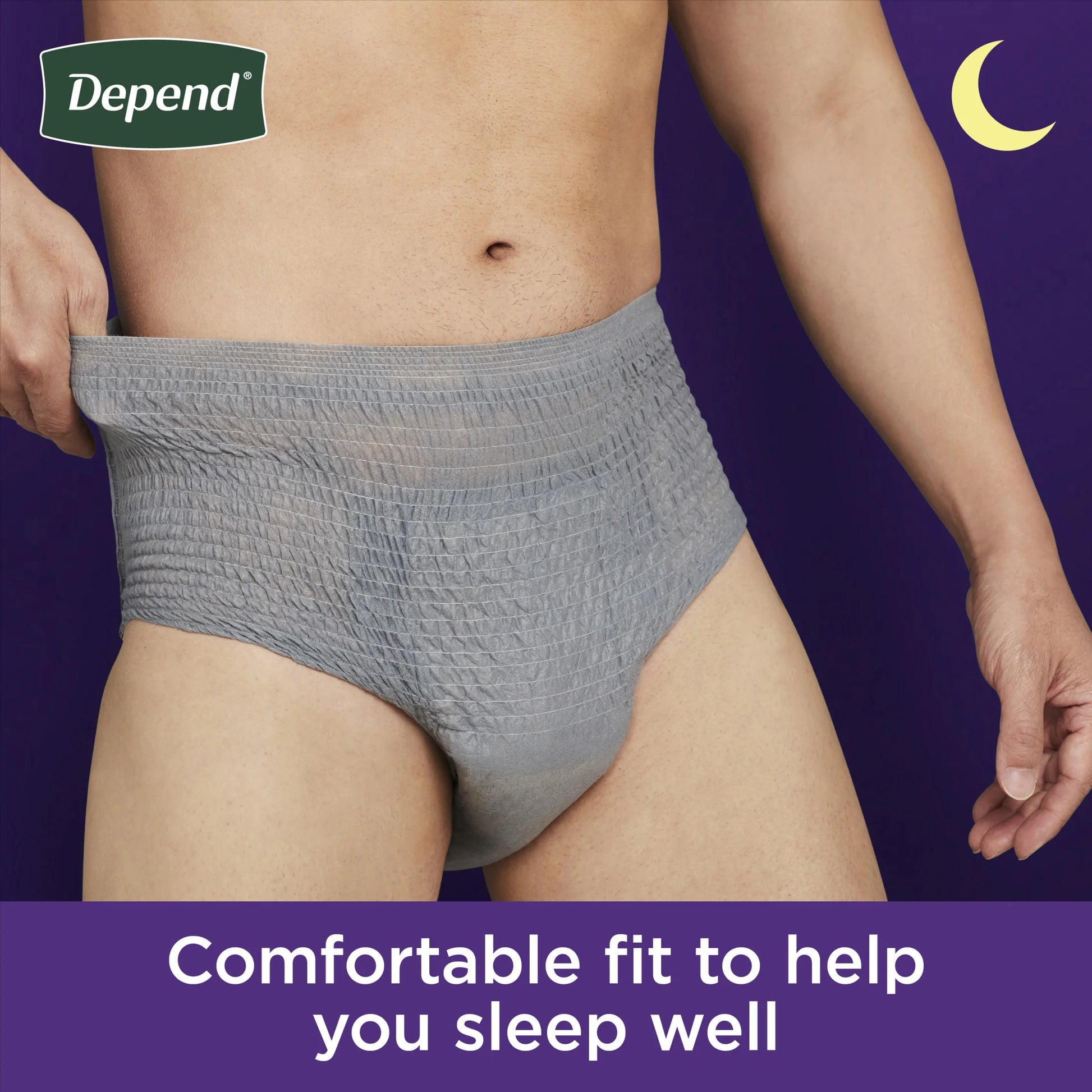 Night Defense Incontinence Underwear for Men, Adult Diapers, XL, 12 Count