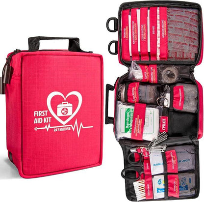 First Aid Kit, Trauma First Aid Kits with Labelled Compartments Molle System,